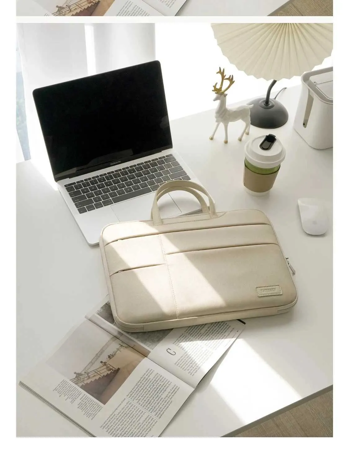 Borsa per notebook da donna elegante 13,3 14 16 pollici portatile custodia per laptop libro Pro custodia borsa valigetta borsa da viaggio C24111_voghion.com