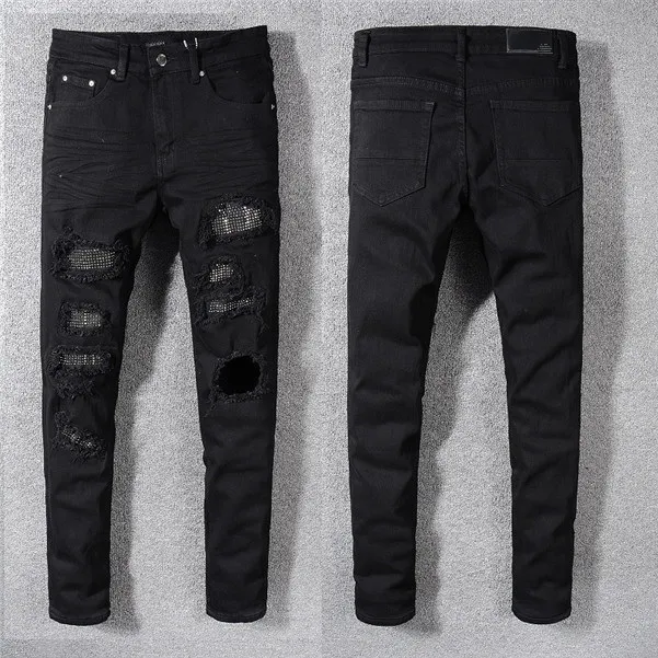 Men's Jeans 2021 Hot Mens Fashion Skinny Straight Slim Ripped Men Fashion Mens Street Wear Motorcycle Biker Jean Pants_mkmklike.com