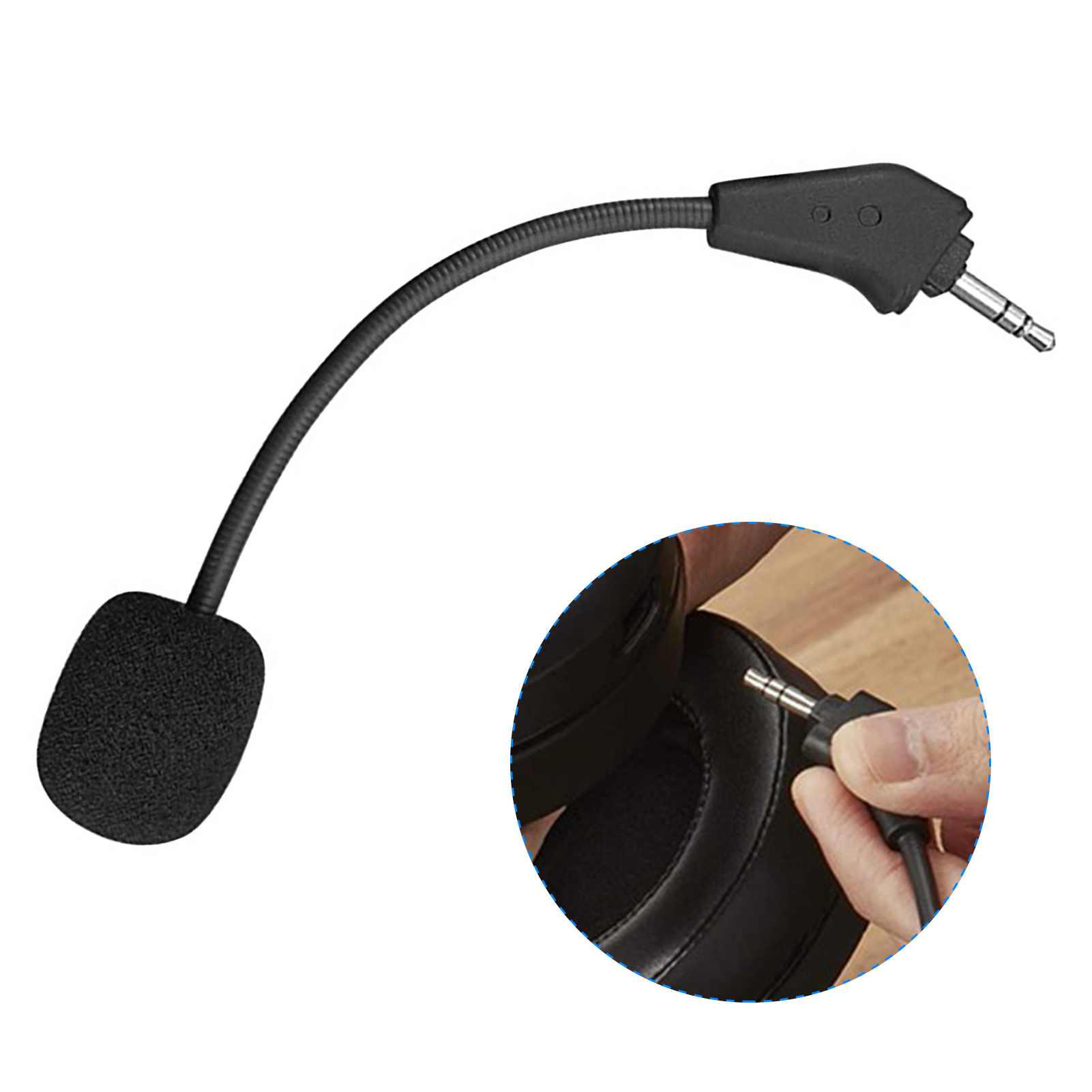 Hitech sluchátkový mikrofon s redukcí hluku, odnímatelný flexibilní 3,5mm herní headset s mikrofonem, náhrada pro Corsair_voghion.com