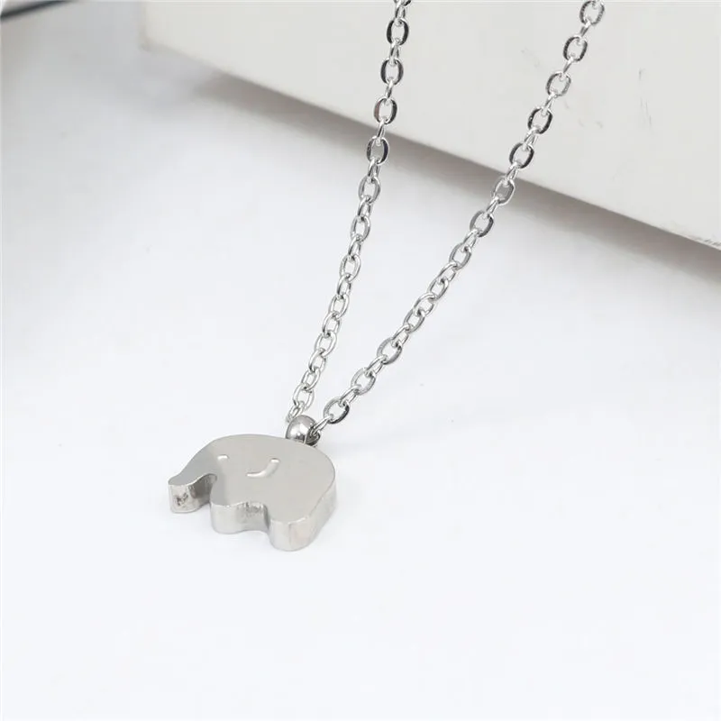 Collane con ciondolo Moda Collana in acciaio inossidabile Elefante Albero Simbolo dell'amore Pentagramma Stella Donne Gioielli per le feste Regalo_voghion.com