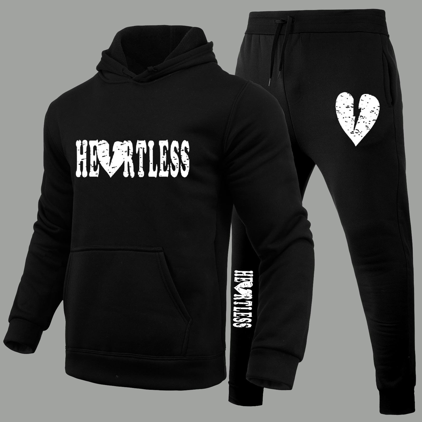 Men's Clothing spring and autumn new hooded sweatshirt suit HESS printed sweatpants suit size sweatshirt sweatpants manufacturer_voghion.com