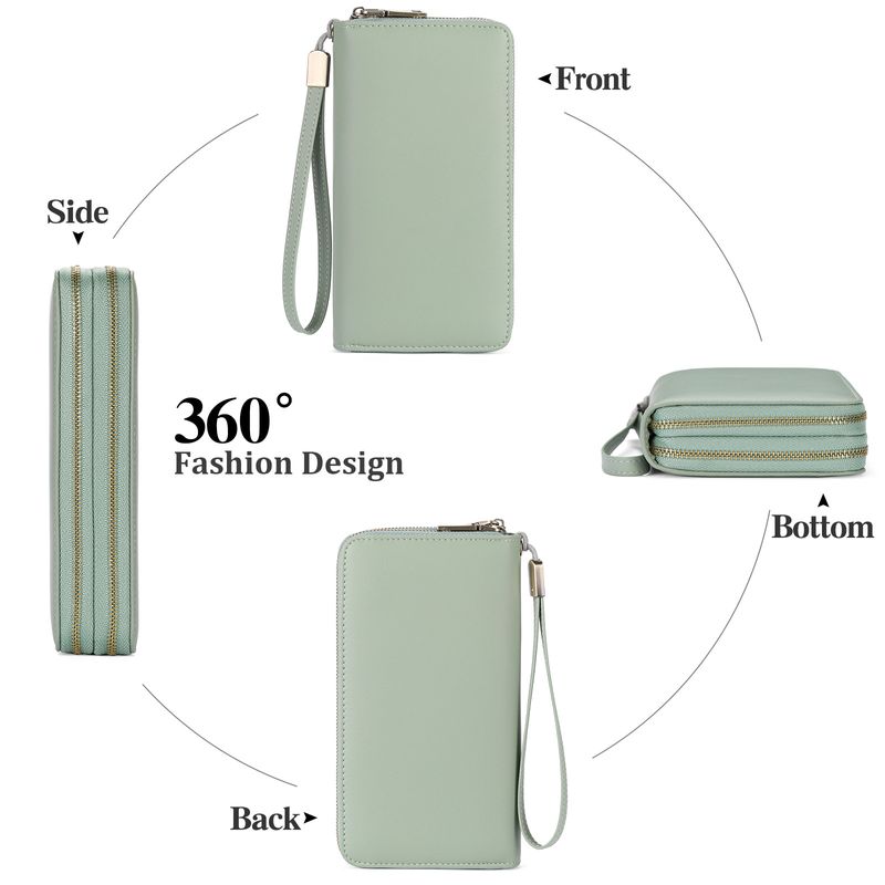 Brieftasche damen lange mode große kapazität multi-karte brieftasche doppel-reißverschluss_voghion.com