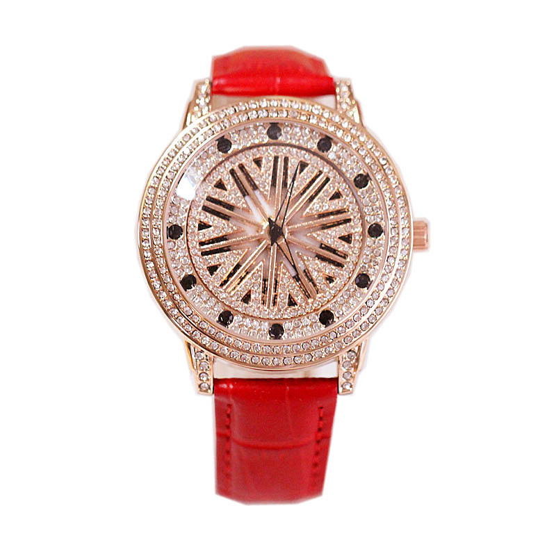 Orologio da donna alla moda, quadrante grande universale, costantemente in funzione, cinturino in vera pelle impermeabile, orologio al quarzo da uomo_voghion.com