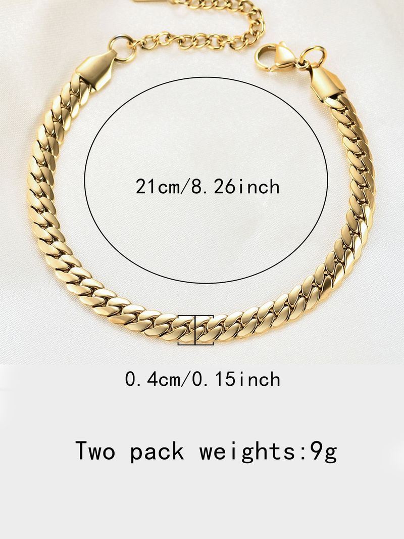 Bracciale cubano in acciaio e titanio, stile hip-hop minimalista di alta qualità, unisex, resistente alla luce._voghion.com