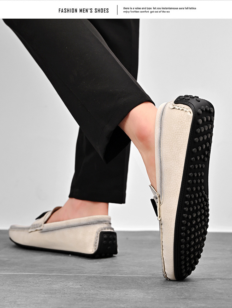 Pánské boty z pravé kůže, luxusní společenské boty, pánské nízké mokasíny, ležérní turistické boty_voghion.com