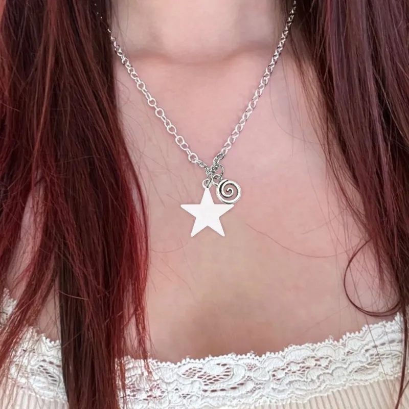 Collana con pendente stella spirale stile boemo gioielli_voghion.com