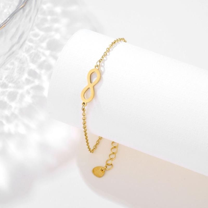 Edelstahl Infinite Symbol Charm Armbänner Fraen Meedercher Einfach Handaccessoiren Kaddoe fir Léifsten_voghion.com
