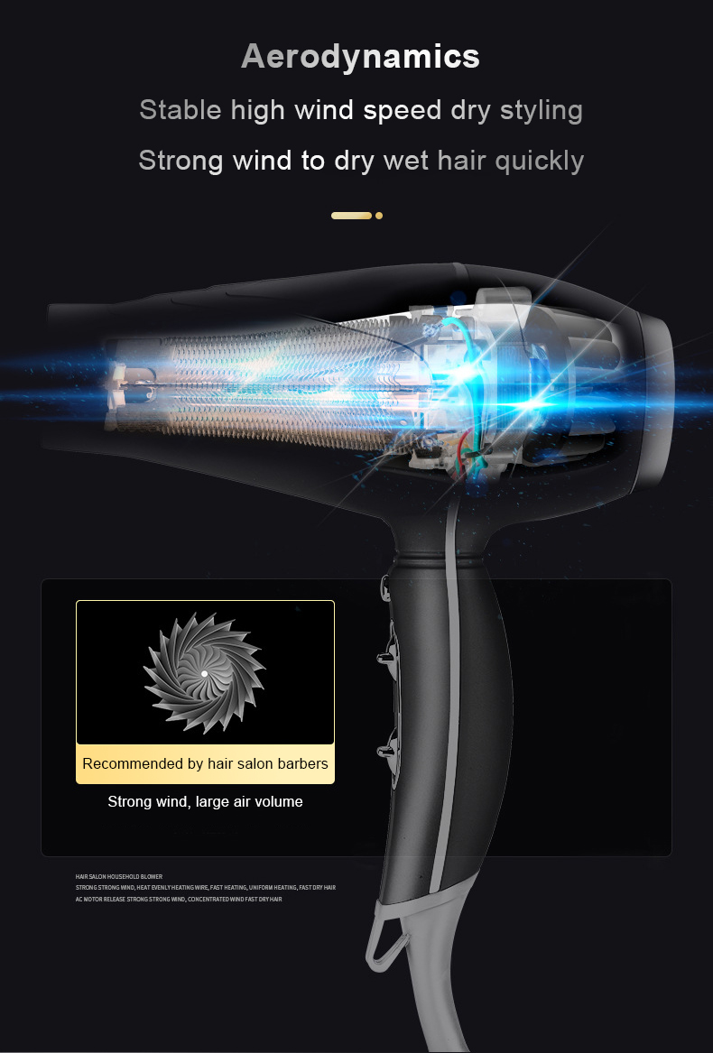Υψηλής ποιότητας Professional Salon sonic AC Motor 2000w Diffuser Concentrator Dryer για σγουρά μαλλιά_voghion.com