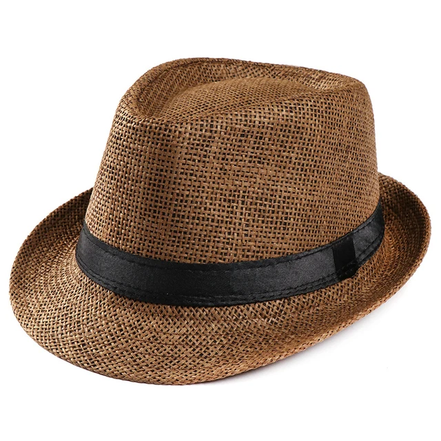 Mote Mote Unisex Hatt Menn Kvinner Fedora Trilby Bred Brem Stråhatt Strand Sol Gentleman Voksen_voghion.com