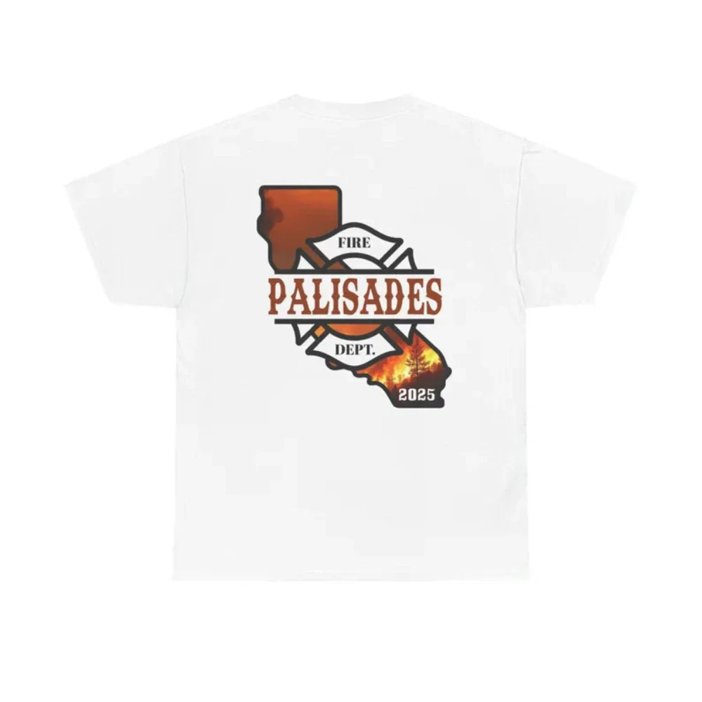 Herren La County Fire Dept Palisades T-shirt Aus Baumwolle_voghion.com