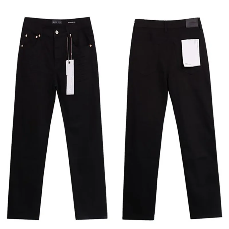 Designer Puff Print Hochwertiger Denim Zerrissene gewaschene Arbeit Schlanke Herrenhose Knopfart Winter Warme Jeans_voghion.com