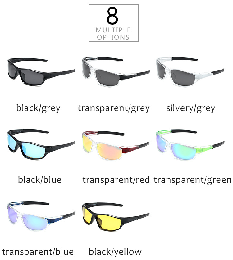 Nuovi occhiali da sole sportivi polarizzati da guida, specchietti notturni, occhiali in plastica D620 alla moda_voghion.com