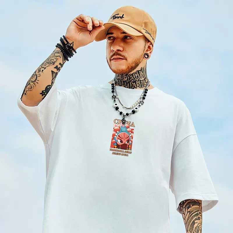 T-shirt men's half oversized loose and fat summer couple outfit new short sleeved 8XL_voghion.com