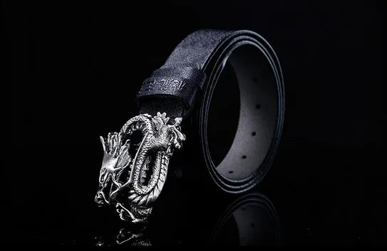 Naujo stiliaus, aukštos kokybės, firminio dizainerio diržai su vario drakono sagtimi vyrams ir moterims, juosmens diržas su natūralia oda_voghion.com
