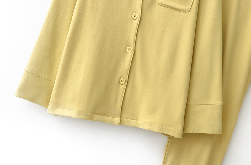 Abbigliamento da donna Nuovo pigiama da coppia autunno e inverno carta termica da donna velluto levigatura fronte-retro semplice risvolto elastico vestito caldo per la casa_voghion.com