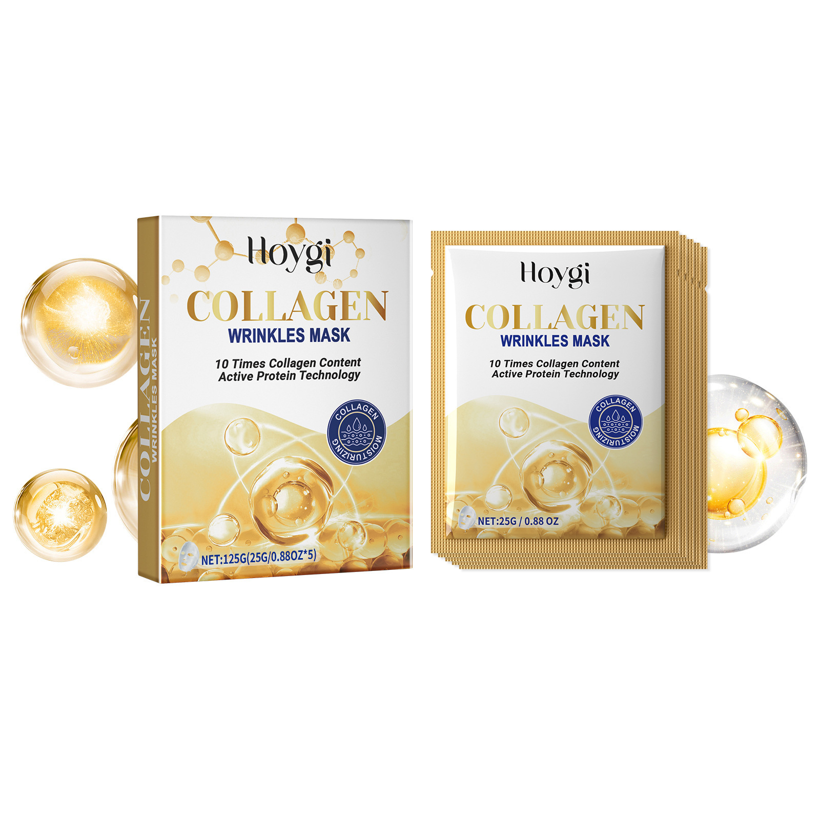Seria Hoygi Collagen Care nawilża, ujędrnia skórę twarzy, oczyszcza, zmarszczek, chroni oczy i przeciwdziała starzeniu_voghion.com