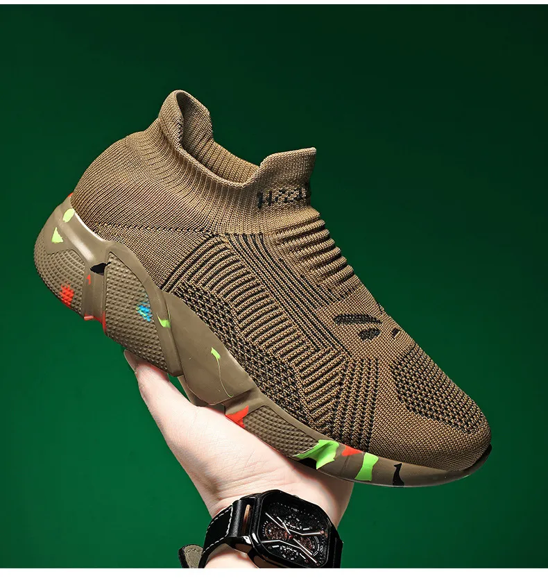 Lightweight Breathable Mesh Fabric Comfortable And Versatile Thick Soled Sports Outdoor Casual Shoes For Couples_voghion.com