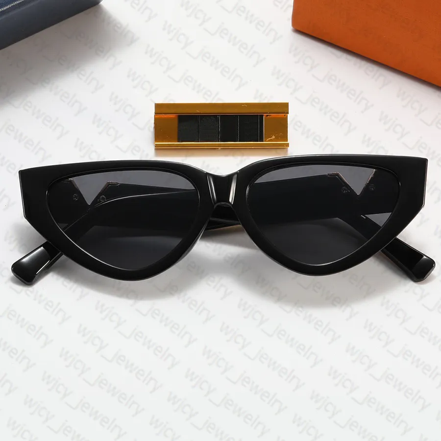 Summer Designer Sunglasses Beach Glasses Fashion Cat Eye Full Frame Letter Design for Man Woman 4 Color Good Quality_voghion.com