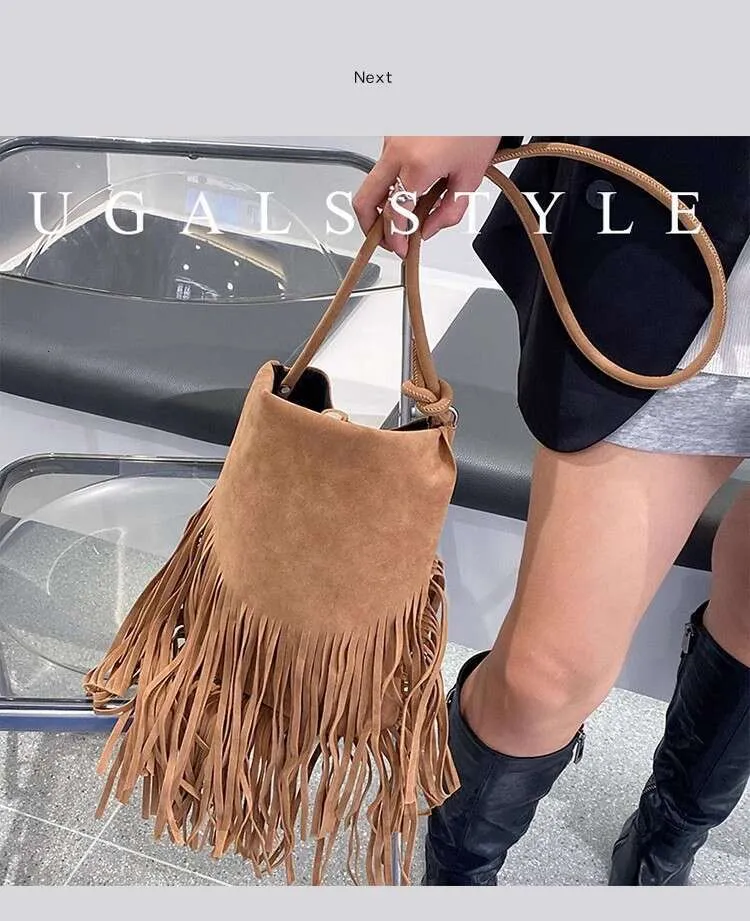 Herbst Winter Veet Eimer Mode Quaste Große Kapazität Damen Handtasche Dame Geldbörse Schulter Messenger Casual Bag_voghion.com