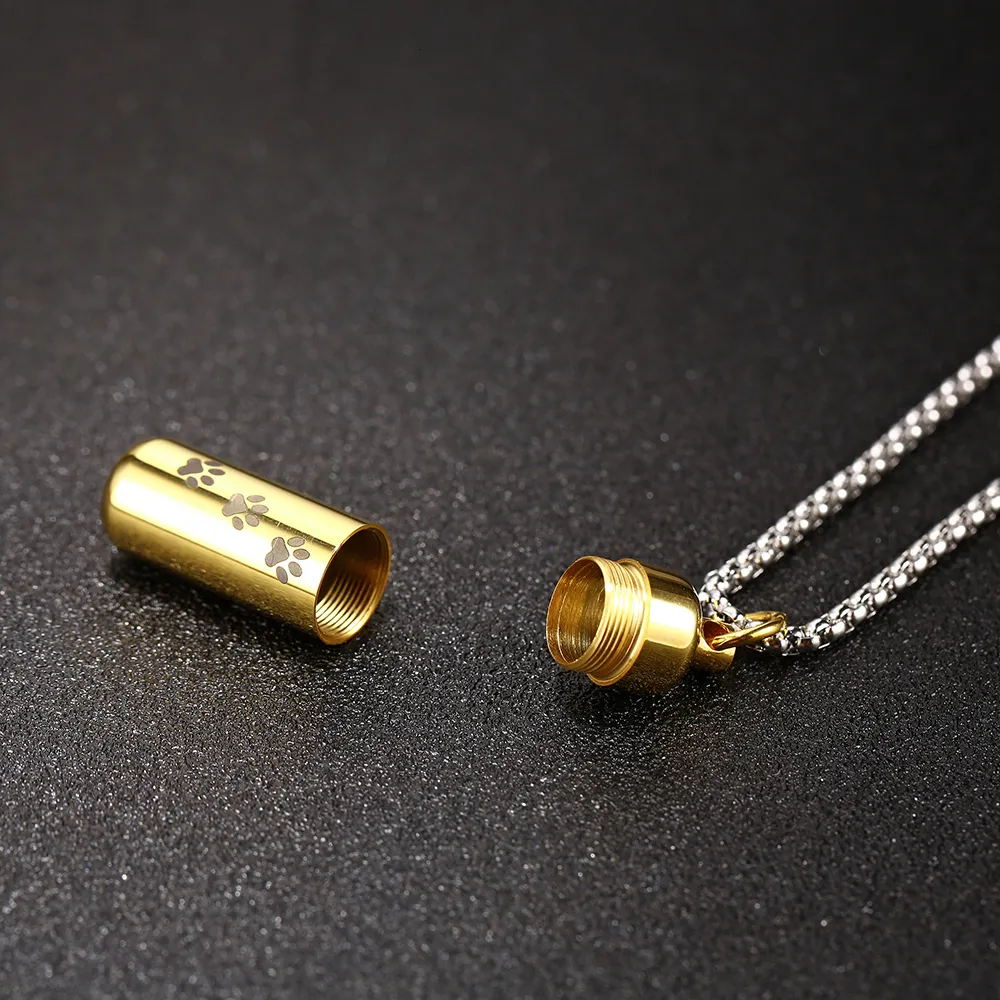 Collane con ciondolo in acciaio inossidabile Collana per animali domestici Ricordo commemorativo per cremazione Accessori per cuccioli per ceneri_voghion.com