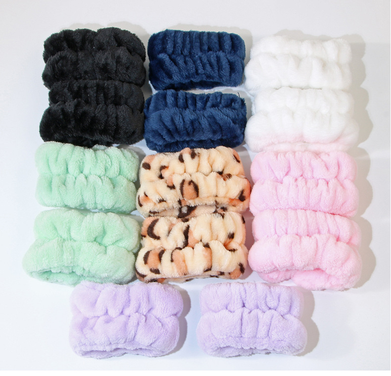 Guanyang cross-border hit 10-piece set face wash headband cloud headband female simple women's hair band hair grabbing set hair_voghion.com
