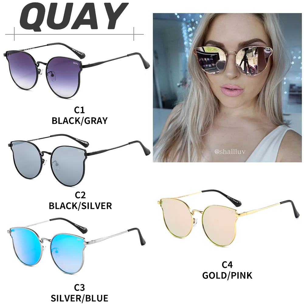designer quay sunglasses for women's men quayglasses same Sunglasses as Lisa Triomphe beach street photo small sunnies_voghion.com