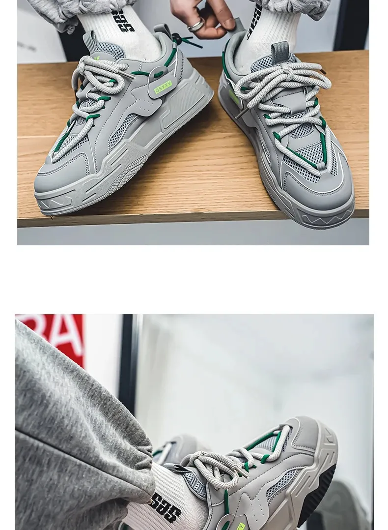 INS Løping Pustende Skateboarding Tunge og Komfortable Uformelle Tenis Mascuo Herre Sportssko 241007_voghion.com