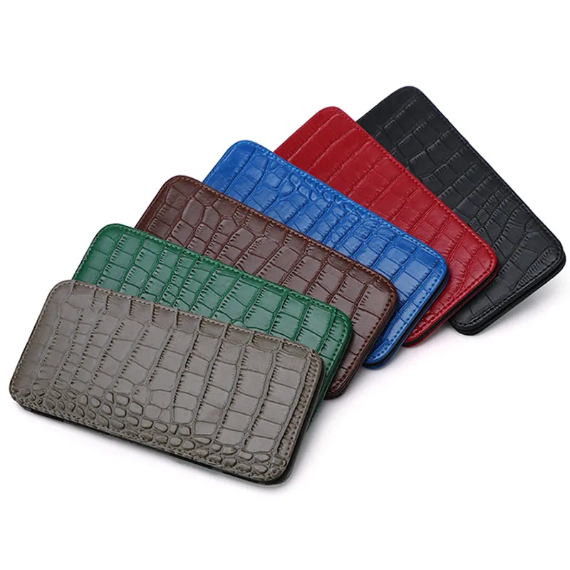 PU Wallet Crocodile Pattern Id Bank Credit Card Holder Protector Case Portable Travel Men'S Banknote Organiser Passport_voghion.com
