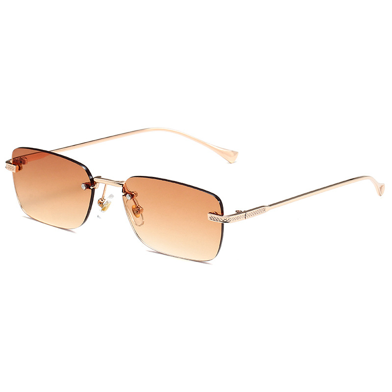 Square Frame Square Small Frame Sunglasses - Retro Frameless Trend (Fashion Trends, Unisex Design，Hot-selling )​_voghion.com