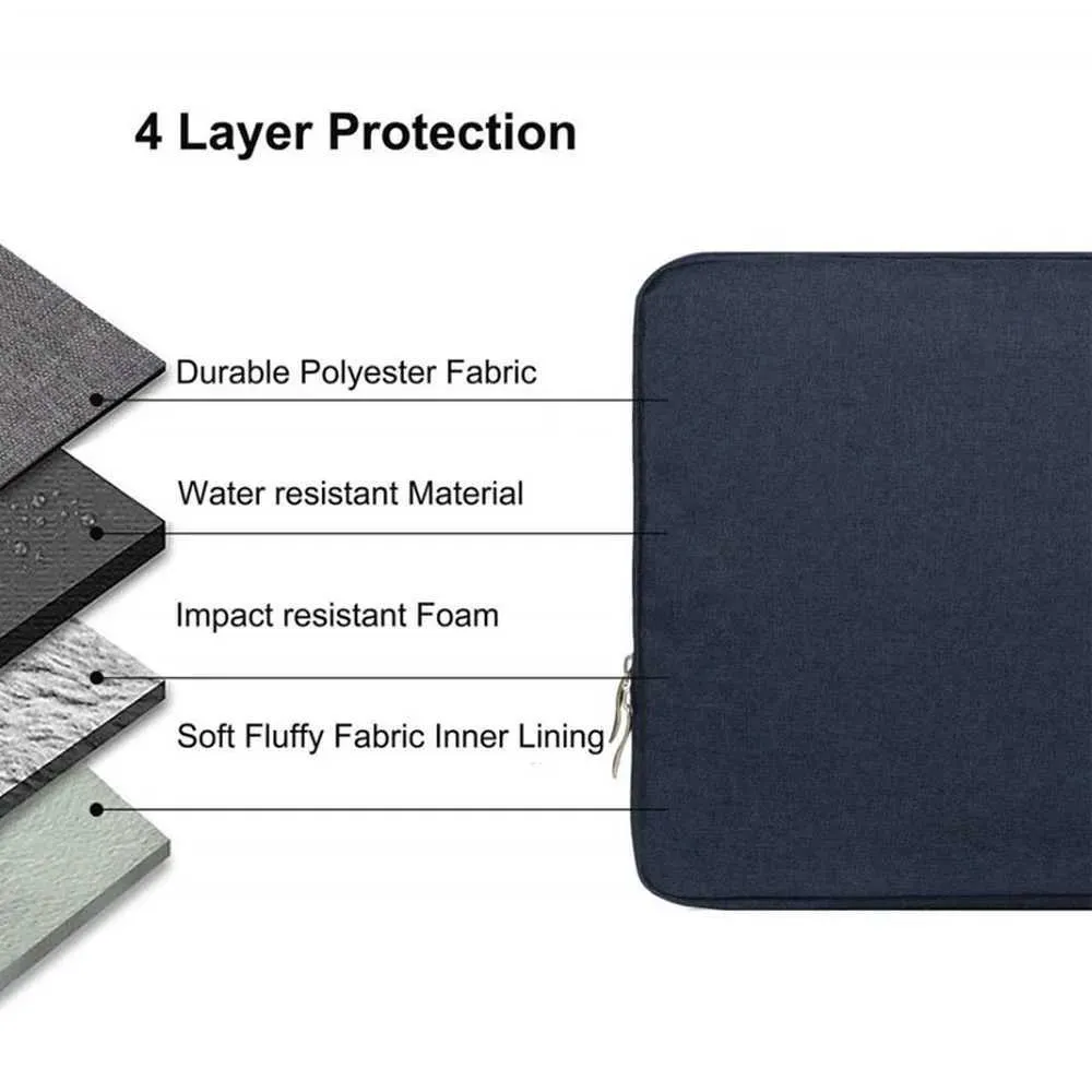 Laptop Sleeve 13.3 13.5 14 15.6 16with Handle Pocket Briefcase Waterproof HandBag Case for HP 11.6 12.5 FundaC24111_voghion.com