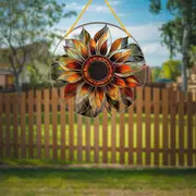 Acchiappasole a forma di girasole 20x20 cm - Graziosa decorazione da appendere in acrilico. Perfetta per pareti, finestre e verande. Un regalo creativo ideale per le feste._voghion.com