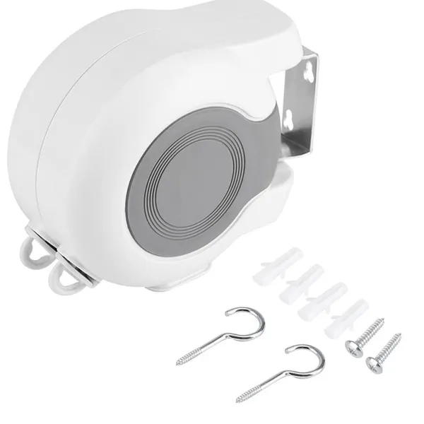 Stendibiancheria doppio retrattile da parete, lungo 13 m, per interni ed esterni._voghion.com