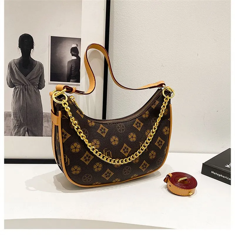 Designer Women's Armpit Bag High-end Texture Printed Shoulder Bag_voghion.com