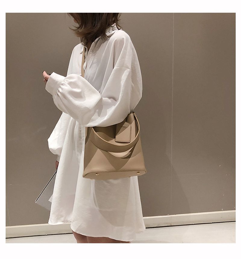 Große Kapazität für Damen neue 2024 Herbst/Winter modische Breitband minimalistischen Internet Promi Eimer koreanischen_voghion.com