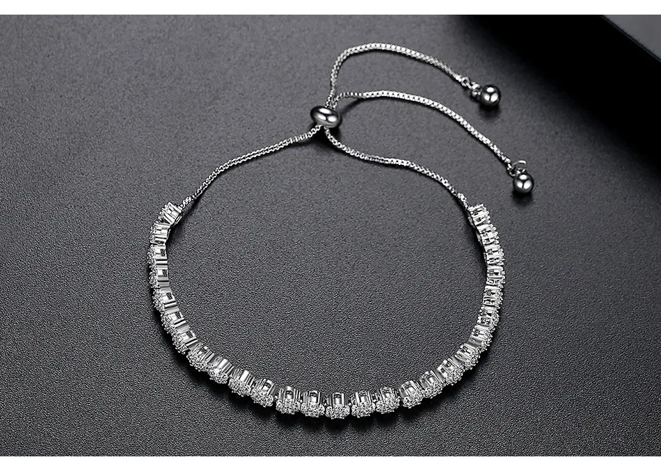 Designer Voller Diamant Blume Armband für Frauen Messing AAA Zirkon Pull Einstellbar Party Täglichen Weddi Schmuck Kostenloser_voghion.com