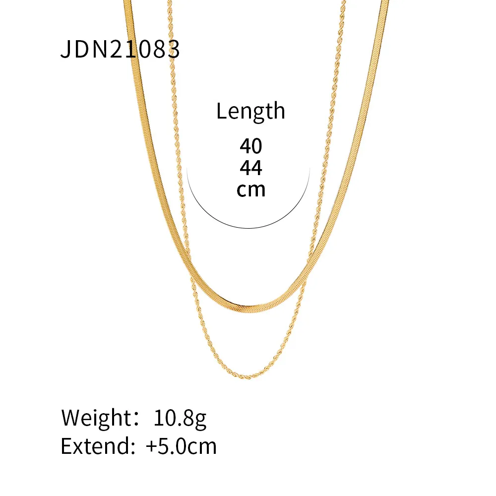 Collana catena doppio strato design serpente lama gioiello_voghion.com