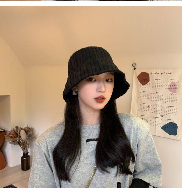 Instagram style Korean version versatile fisherman for women in spring and summer, thin shading soft girl bucket hat,_voghion.com