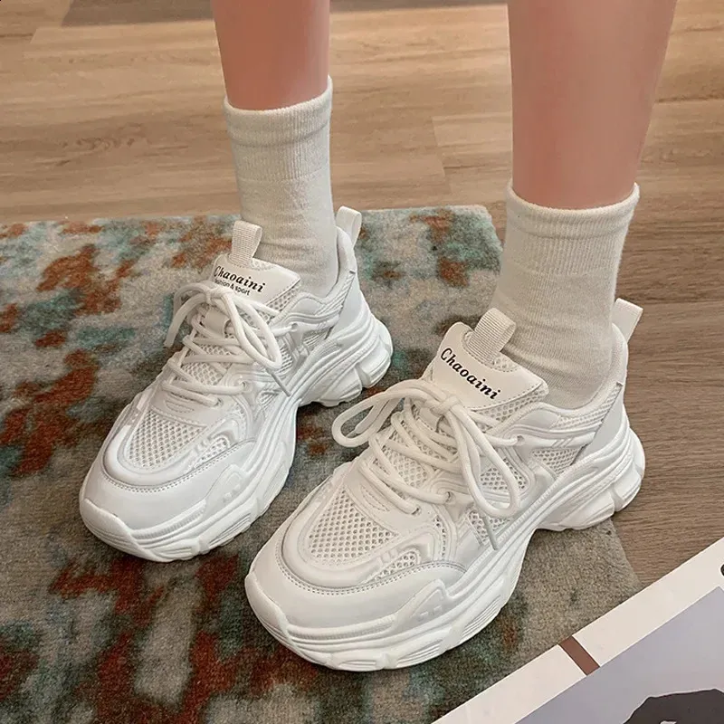 Dad Mesh Breathable Womens Running Shock Absorption Light Sneakers Platform Shoes 240809_ecoleips.com