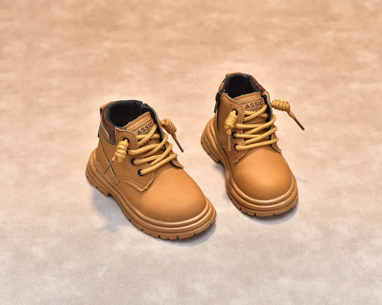 Child Shoes Short Ankle Snow Kid Boy Girl Fashion Soft PU Leather Warm Cutefeet Toddlers Children Boots Size 21 - 30_voghion.com
