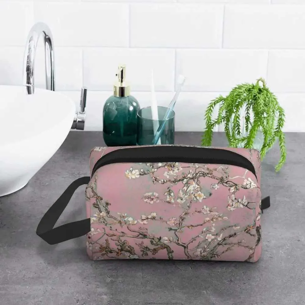 Blossoms Make-up für Frauen Reise Kosmetik Organizer süße blühende Al Baum Aufbewahrungstasche Y241023_voghion.com
