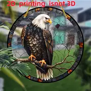 Attrape-soleil aigle à tête blanche - Art acrylique vibrant de 8 pouces. Décoration patriotique pour porches ou trésor de pendaison de crémaillère significatif._voghion.com