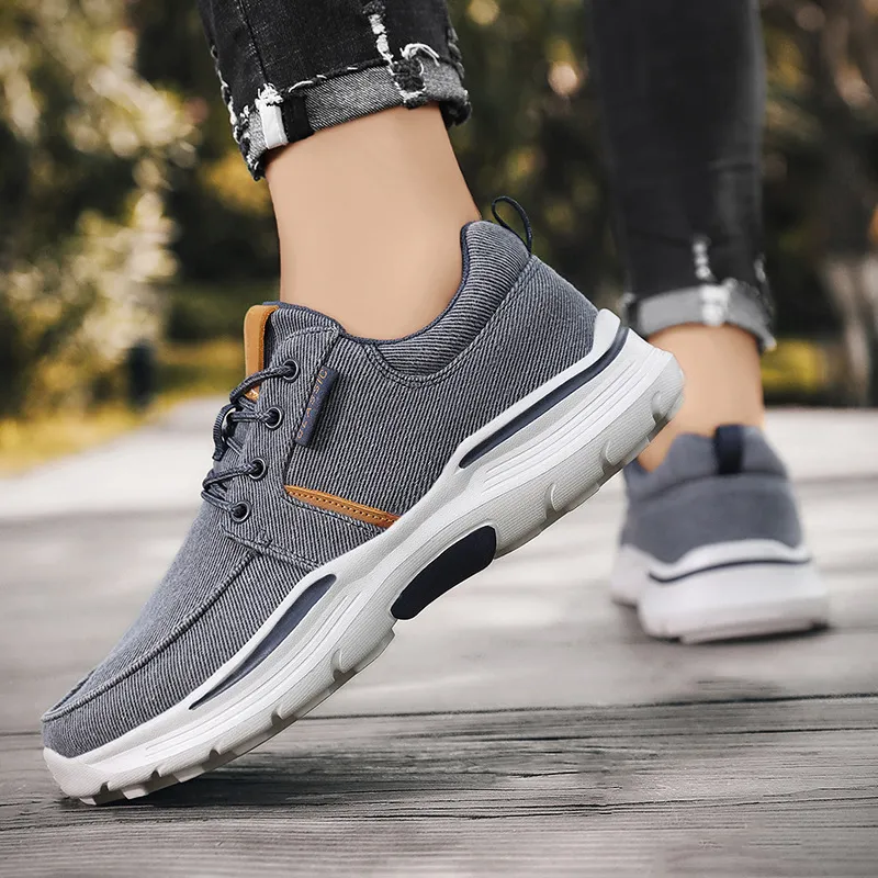 Loafers 2022 Spring New Comfortable Senakers for Men Business Casual Canvas Shoes Lightweight Plus Size_voghion.com