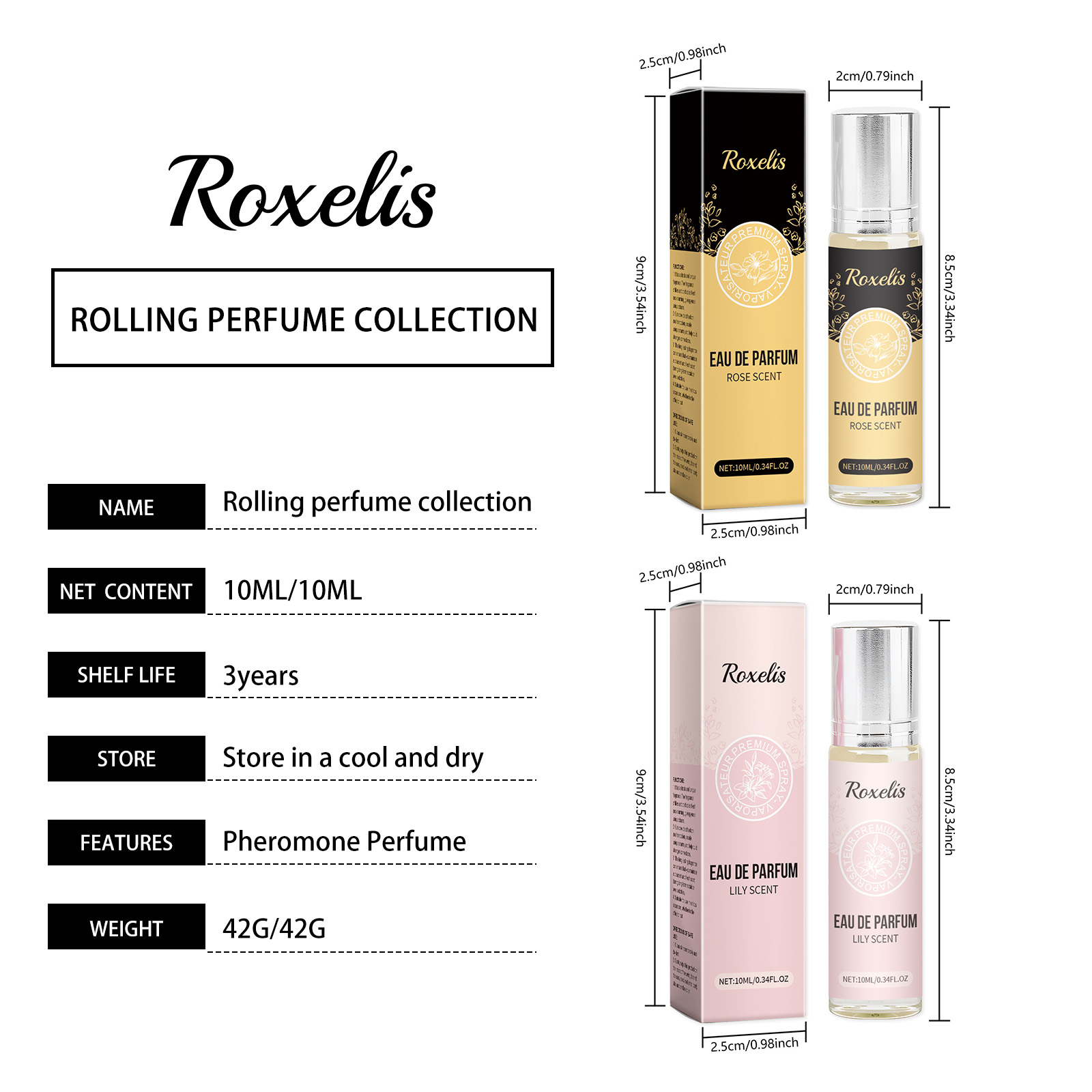 Roxelis Rolling Eau De Toilette Flower Scent Long Lasting Fresh_voghion.com