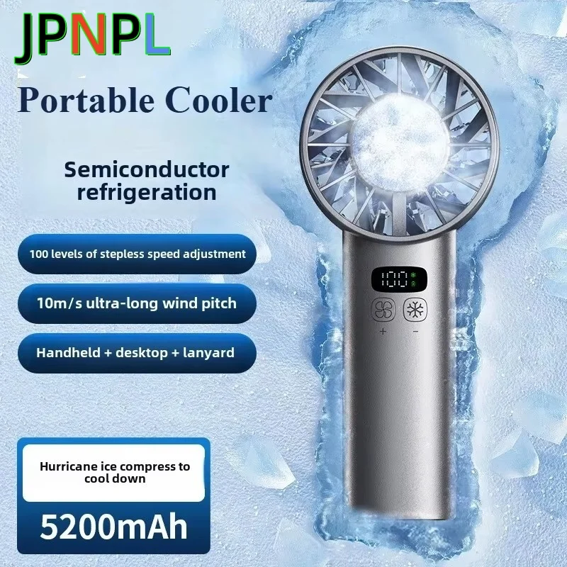 Handheld Portable Cooling Fan With Digital Display And Led Light_voghion.com