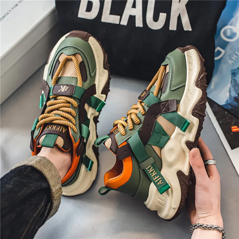 2024 new free shipping designer suitable for men's thick soled mesh breathable casual sports shoes outdoor sneakers_voghion.com