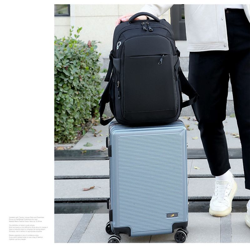 2024 neuer Herrenrucksack, schwarzer Männer, Laptoptasche für Studenten Geschäftsreisen, verschleißfest und wasserdicht,_voghion.com