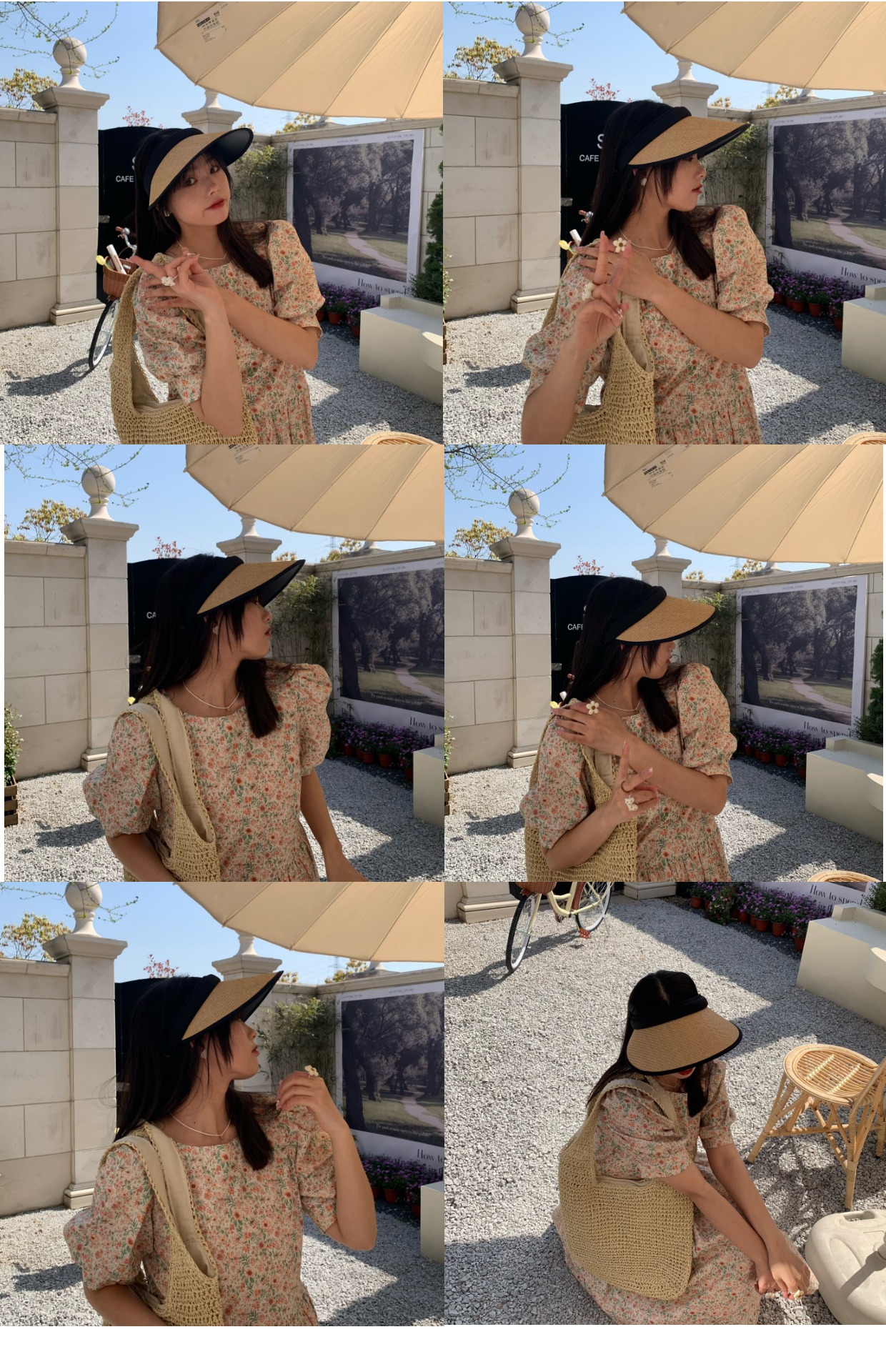 Spring New Hardtop Straw Weaving Empty Top Women's Big Eaves and UV Summer Cycling Sun Protection Hat_voghion.com