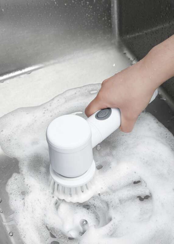 【 4836 People's Collection 】 Handheld Electric Cleaning Multifunctional Non Greasy Dishwashing Pot Brush, Divine Tool_voghion.com