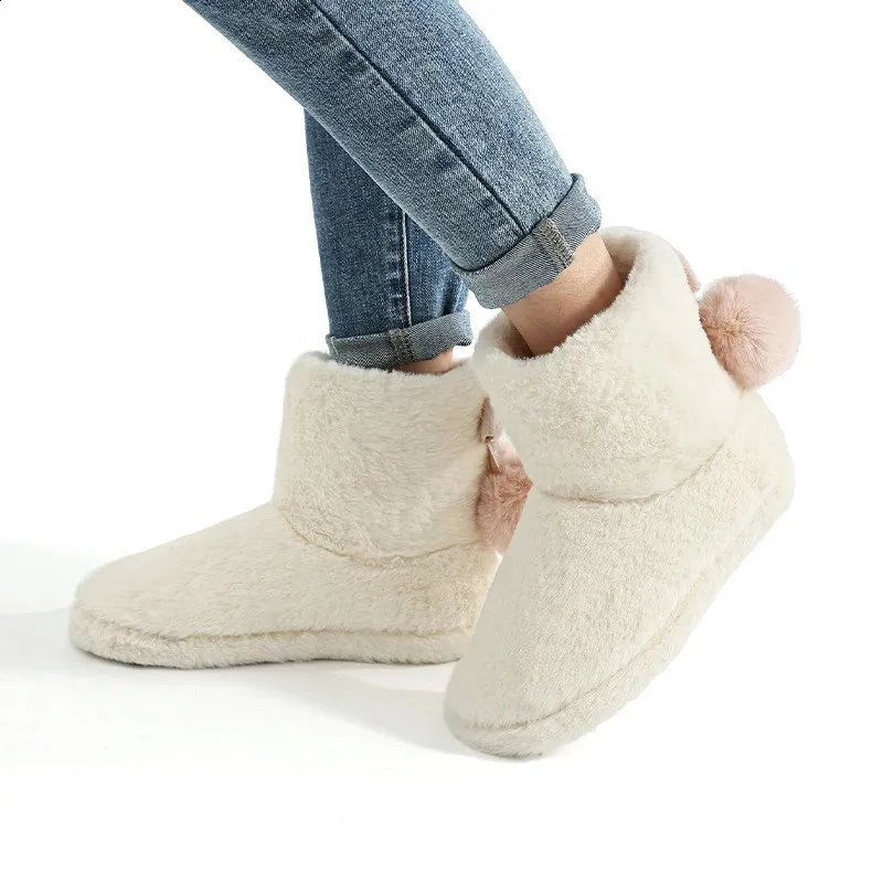 Zachte dames sneeuwlaarzen met antislip voor in en om huis_voghion.com