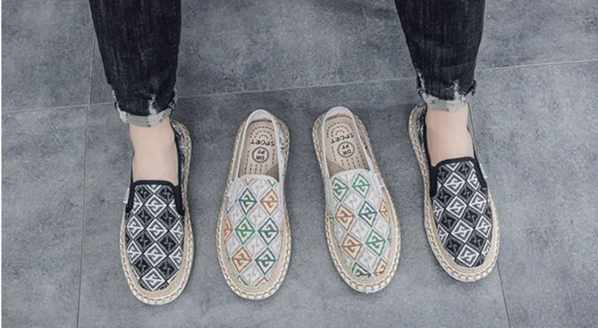 2024 Summer New One Step Old Beijing Cloth Trendy Linen Breathable Fisherman Men's Casual Shoes_voghion.com
